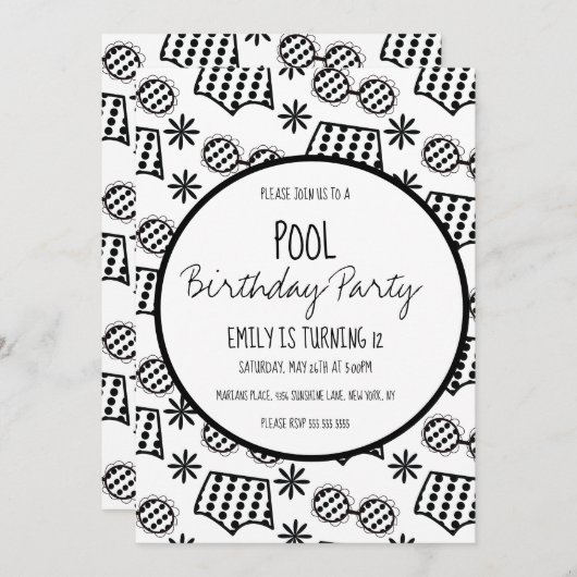 Blanco kleurenbadpak kaart (Voorkant / Achterkant)