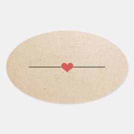 Blanco kraft ovale sticker