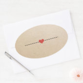 Blanco kraft ovale sticker (Envelop)