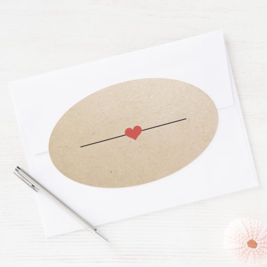 Blanco kraft ovale sticker (Envelop)