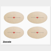 Blanco kraft ovale sticker (Vel)