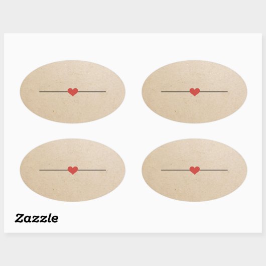 Blanco kraft ovale sticker (Vel)