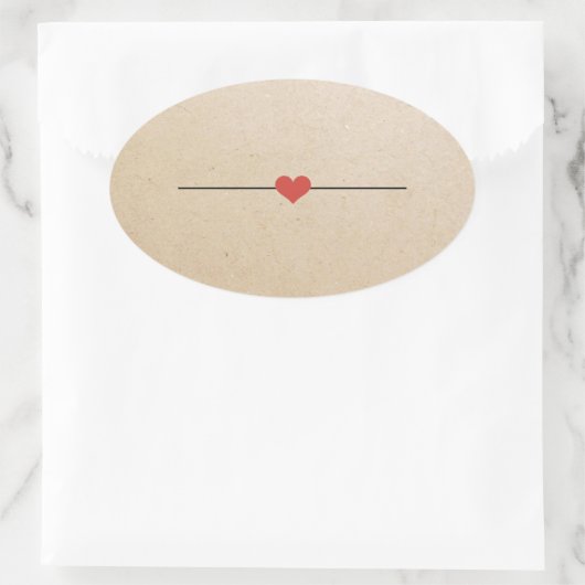 Blanco kraft ovale sticker (Tas)