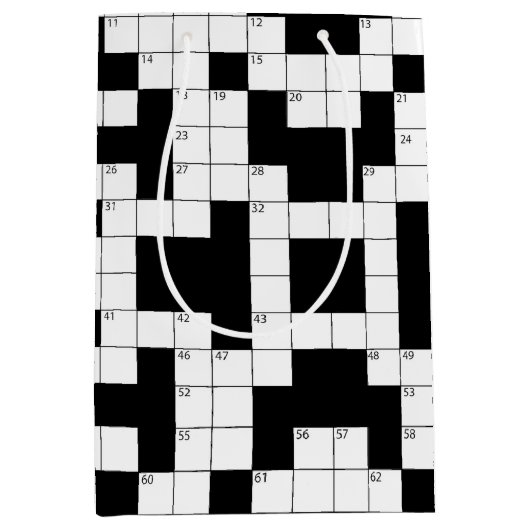 Blanco kruiswoordpuzzle medium cadeauzakje (Voorkant)
