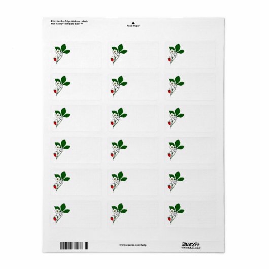  blanco label voor wilde aardbeien (Full Sheet)