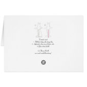 Blanco Larkspur Ballerina Bunny Paper Doll Kaart (Achterkant Horizontaal)