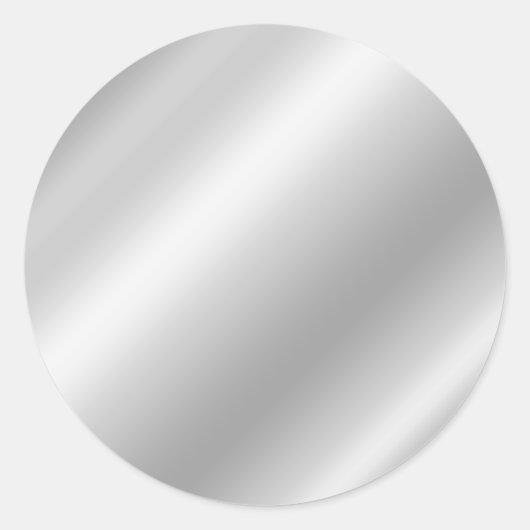 Blanco lichte zilver grijze ombre Folie Ronde Sticker (Voorkant)