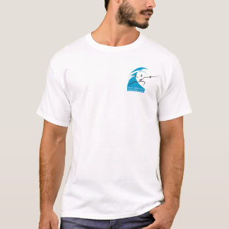 blanco; logo voor en achter t-shirt