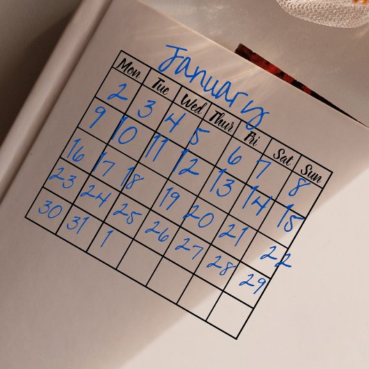 Blanco maand sjabloon Bullet Journal Rubberstempel