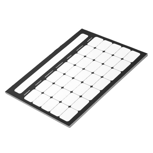 Blanco maandelijkse planner kalender Notitieblok (Schuin)