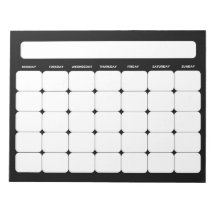 Blanco maandelijkse planner kalender Notitieblok