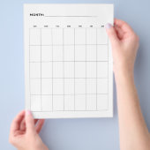 Blanco maandkalender met 5 weken 8,5 x 11 flyer (Hand)