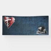 blanco Mannen Prayer Group Church Spandoek (Horizontaal)