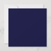 Blanco marineplein Square Wedding Invitding White Kaart (Achterkant)