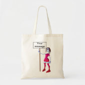 Blanco mededeling of teken tote bag (Voorkant)