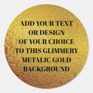 Blanco metalen goudticker  ronde sticker