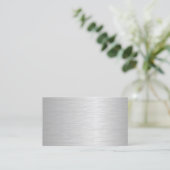 Blanco metalen kijkende Visitekaartjes met twee zi (Staand voorkant)