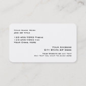 Blanco metallisch bedrijf visitekaartje (Achterkant)