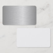 Blanco metallische Visitekaartjes (Voorkant / Achterkant)