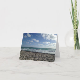 Blanco Miami Beach-kaart Bedankkaart