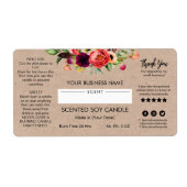 Blanco moderne Soy Candle Labels (Voorkant)