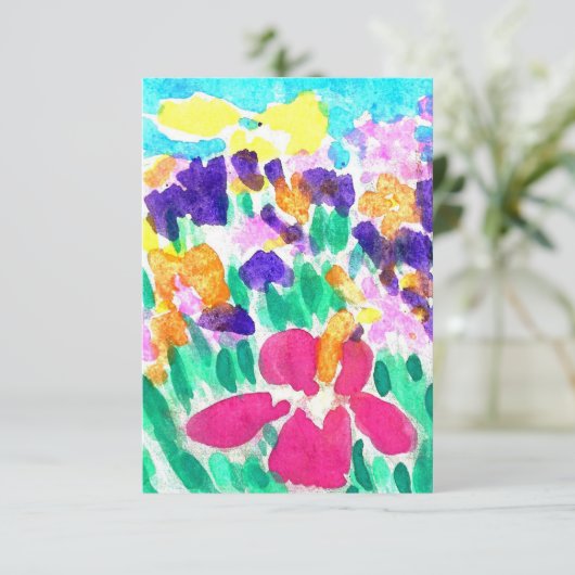 Blanco multicolor-uitnodigingen kaart (Staand voorkant)