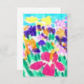 Blanco multicolor-uitnodigingen kaart (Voorkant / Achterkant)