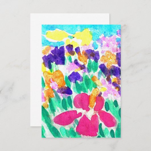 Blanco multicolor-uitnodigingen kaart (Voorkant / Achterkant)