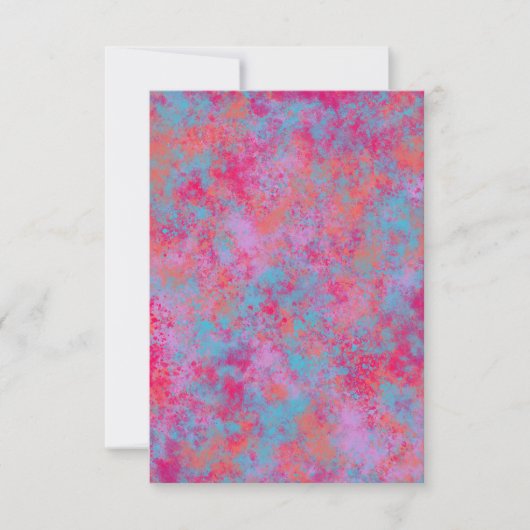 Blanco Neon Paint Splatter Invitation Kaart (Voorkant)