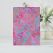 Blanco Neon Paint Splatter Invitation Kaart (Staand voorkant)