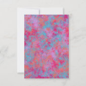 Blanco Neon Paint Splatter Invitation Kaart (Achterkant)