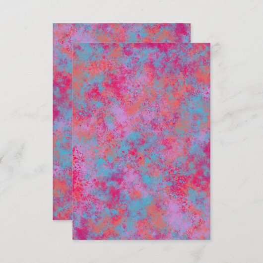Blanco Neon Paint Splatter Invitation Kaart (Voorkant / Achterkant)