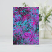 Blanco Neon Paint Splatter Invitation Kaart (Staand voorkant)