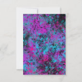 Blanco Neon Paint Splatter Invitation Kaart (Achterkant)