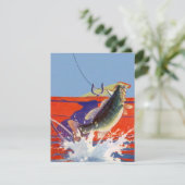 Blanco nodiging rode kuit Vist vis aan Kaart (Staand voorkant)