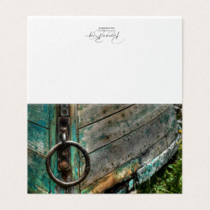Blanco Note Kaart - Groene Boot