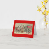 Blanco Note Kaart met  Circus Illustratie (Gele Bloem)