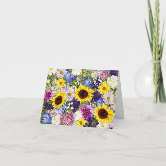 Blanco Note Kaarten voor Tuiniers Bloemen Collage (Voorkant)