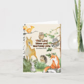 Blanco notiecard met Waterverf Woodland Animals Kaart (Voorkant)