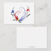 Blanco notiecards notitiekaartje (Voorkant / Achterkant)