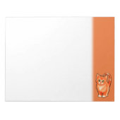 Blanco notitieblok met gemberkittenontwerp. (Voorkant)