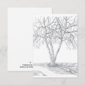 Blanco notitiekaart voor vogelbomen -#2 notitiekaartje (Voorkant / Achterkant)