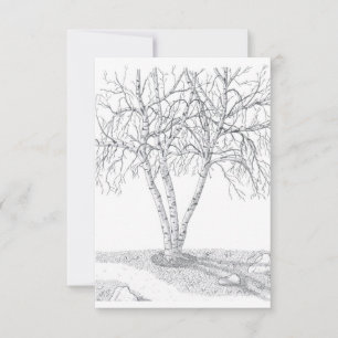 Blanco notitiekaart voor vogelbomen -#2 notitiekaartje