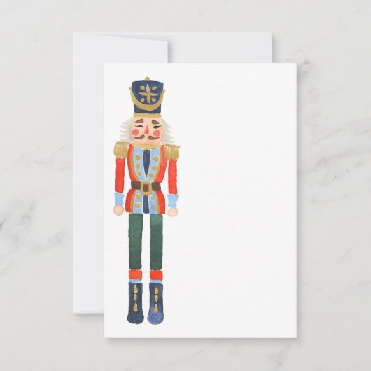 Blanco Nutcracker-kerstKaart Kaart (Voorkant)