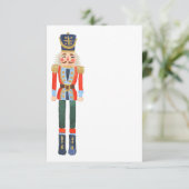 Blanco Nutcracker-kerstKaart Kaart (Staand voorkant)