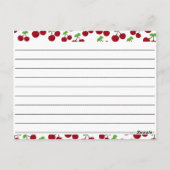 Blanco nuttige Kaarten: kersen Briefkaart (Achterkant)