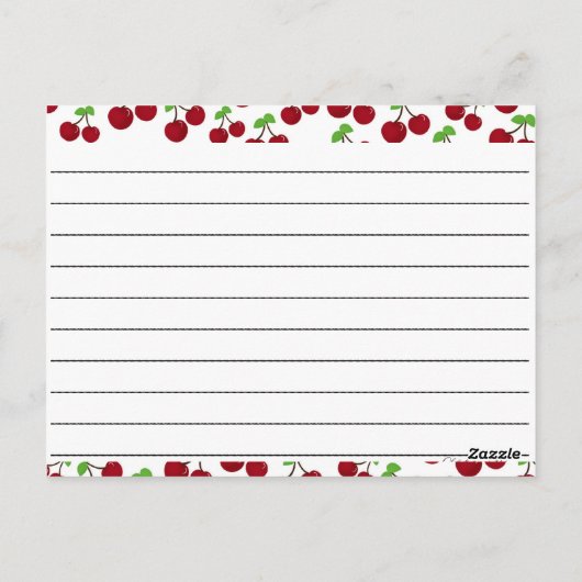 Blanco nuttige Kaarten: kersen Briefkaart (Achterkant)