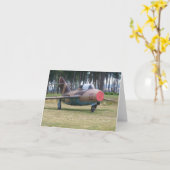 Blanco "Old Plane"-Wenskaarten Kaart (Gele Bloem)