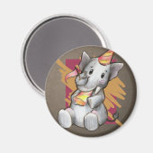 blanco olifantenmagneet magneet (Voorkant / Achterkant)