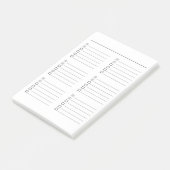 Blanco om Post-it® notes van lijst te doen (Schuin)